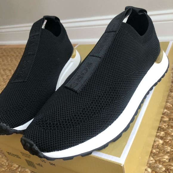 New: Michael Kors Brodie Slip On Trainer. Black. Size 9 - Picture 5 of 10